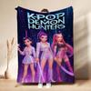 Kpop Demon Hunters Music Show Cartoon Anime Blanket Ultra Soft Throw Blanket For Bedroom Sofa Bed Party Decor New Year Gift