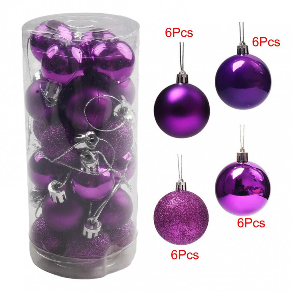 24 Pack Pink Christmas Ball Ornaments Tree Decorations for Party and Wedding