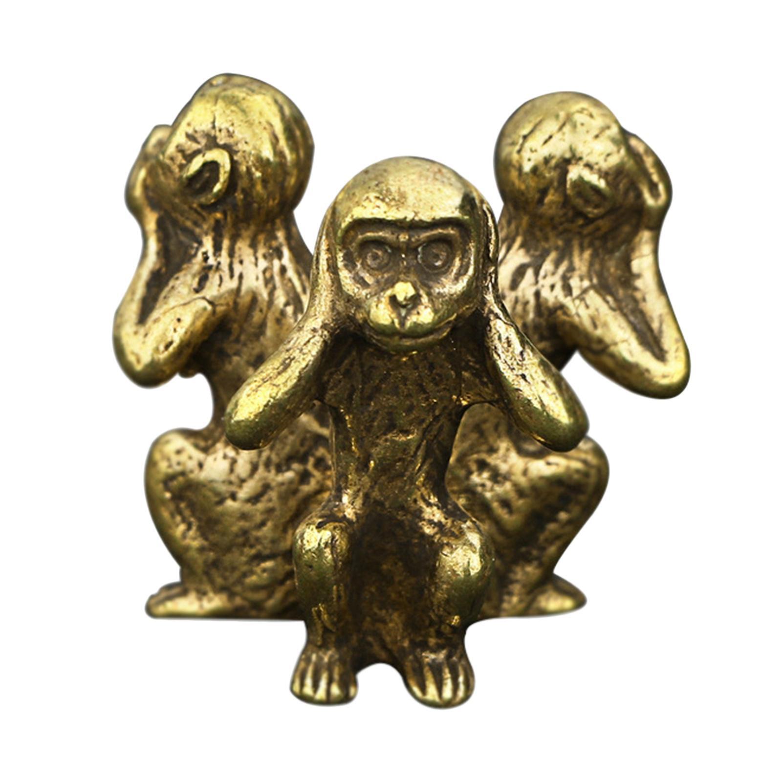 

Monkey Figurine Animal Statues Ornament Sculptures for Office Home Decor