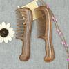 Wooden Salon Vůně do pasu Antistatická Dlouhé Široké Rozčesávání zubů Domácí Přírodní Hřeben ze santalového dřeva Masáž Vlasové nástroje Ženy
