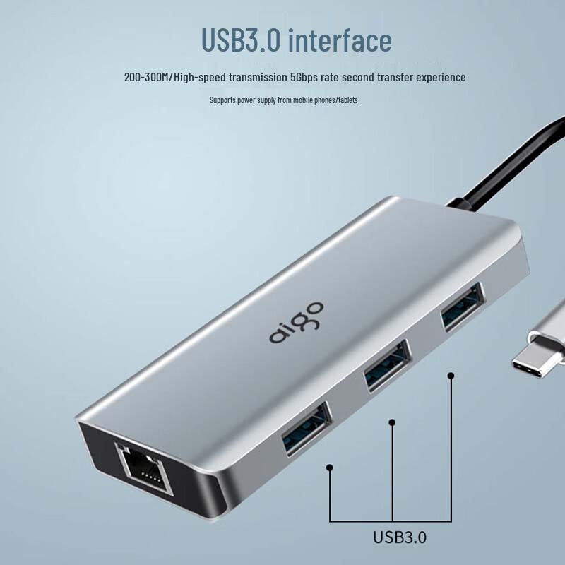 aigo K08 Type-C 8-in-1 USB-C Hub with 100W PD