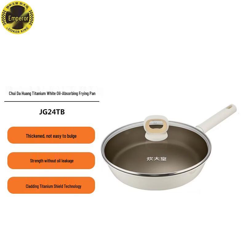 COOKER KING Titanium Non-Stick Low Smoke Frying Pan