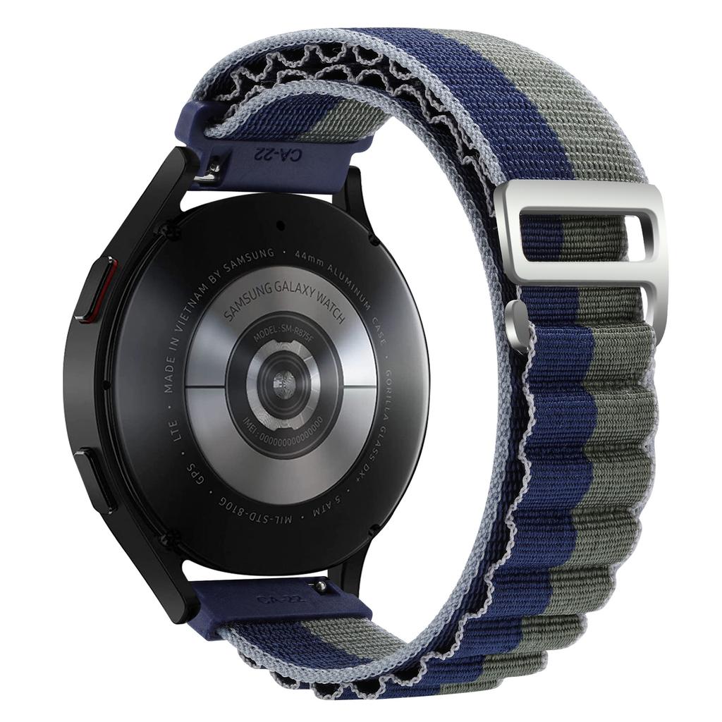 Nylonband för Samsung Galaxy Watch7 6 5 4 40mm 44mm Classic/Active/Gear S3 Frontier 18 20 22mm Sport Loop-rem Amazfit GTS 3 4