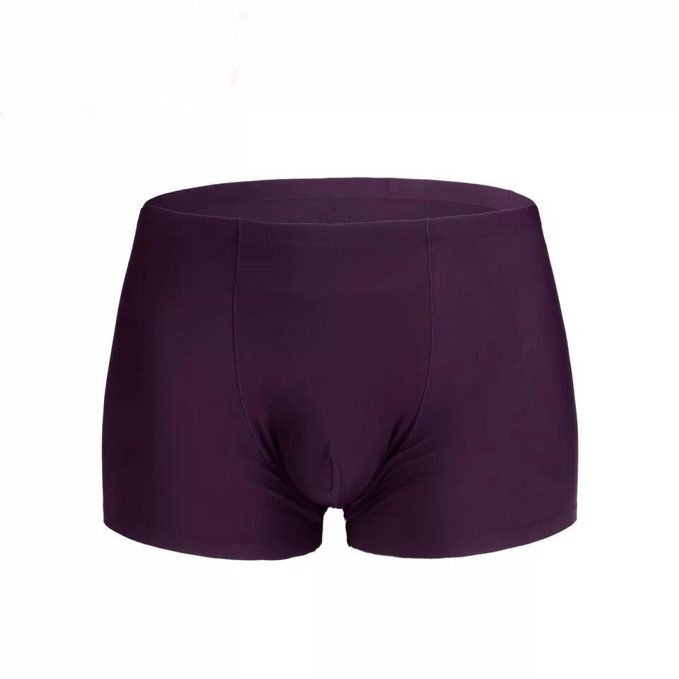 Men's Plus Size Summer Ice Silk Moisture-Wicking Seamless Quick-Dry Boxer Briefs