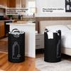 Large Capacity Empty Bottle Storage Basket With Aluminum Handle 82L Wastewater Bottle Collector Bag Folding Recycling Bin