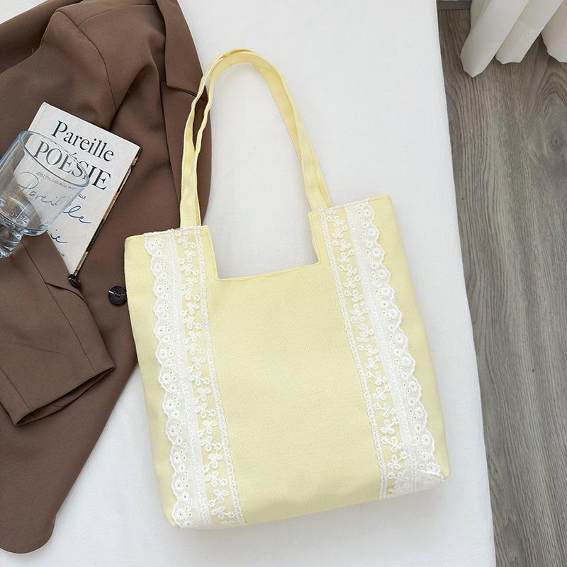 Simple and Large-capacity Pleated Bag One-shoulder Stylish and Fashionable Tote Commuter Lace-trimmed Bag