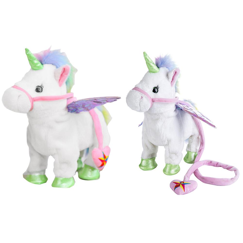 Electric Plush Horse Toy Cute Horse Plushies Creative Music Little Horse Toy Battery Operated PP Cotton for Birthday Gifts