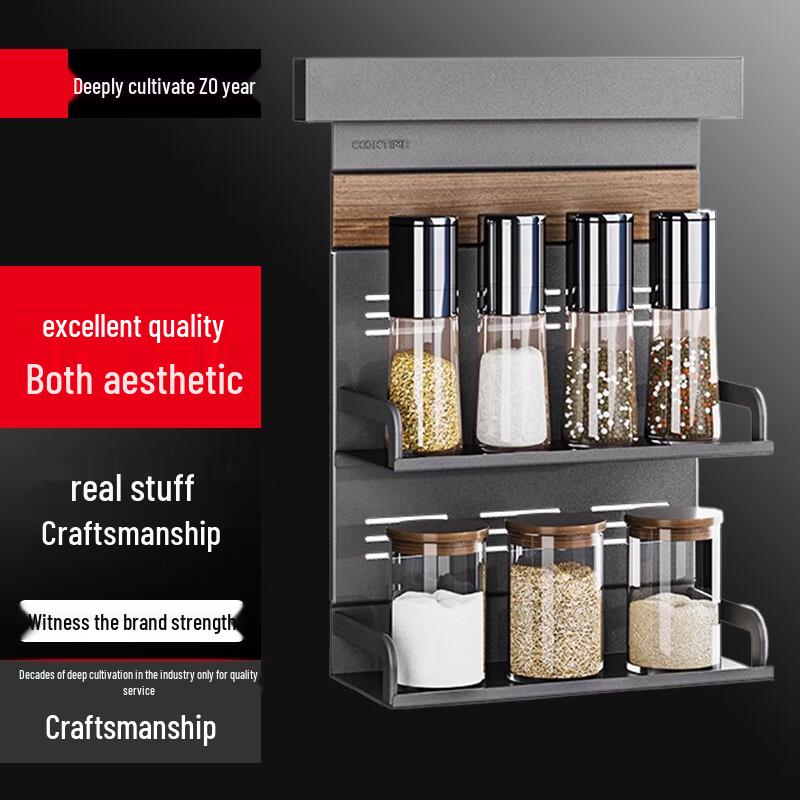 

BieYing Multifunctional Wall-Mounted Double-Layer Kitchen Rack