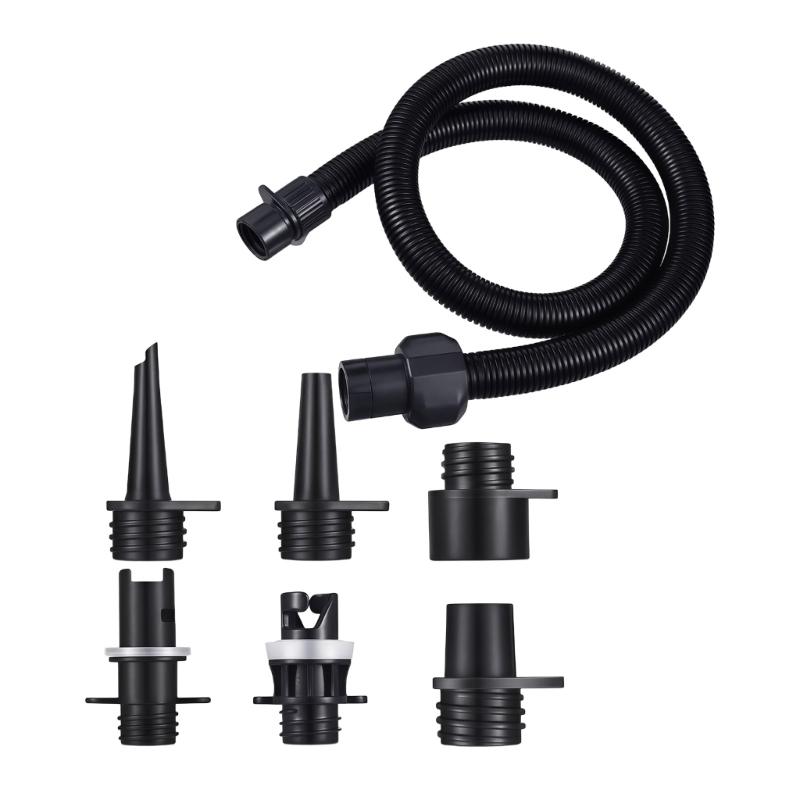 Universal Coils Adapter 6 In 1 Coils Connector for Electric Inflator Pump with 6 Nozzles Fits Boats Kayaks Airbeds