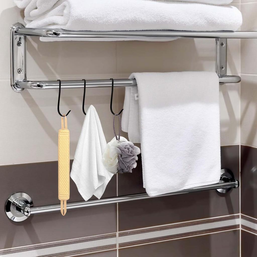 20 Pcs Shelf Hooks Grid Wall Hooks for Wire Shelving Accessories Stainless Steel J Hook for Hanging Sink Hanger for Kitchen Bedroom Office, Wire Hook