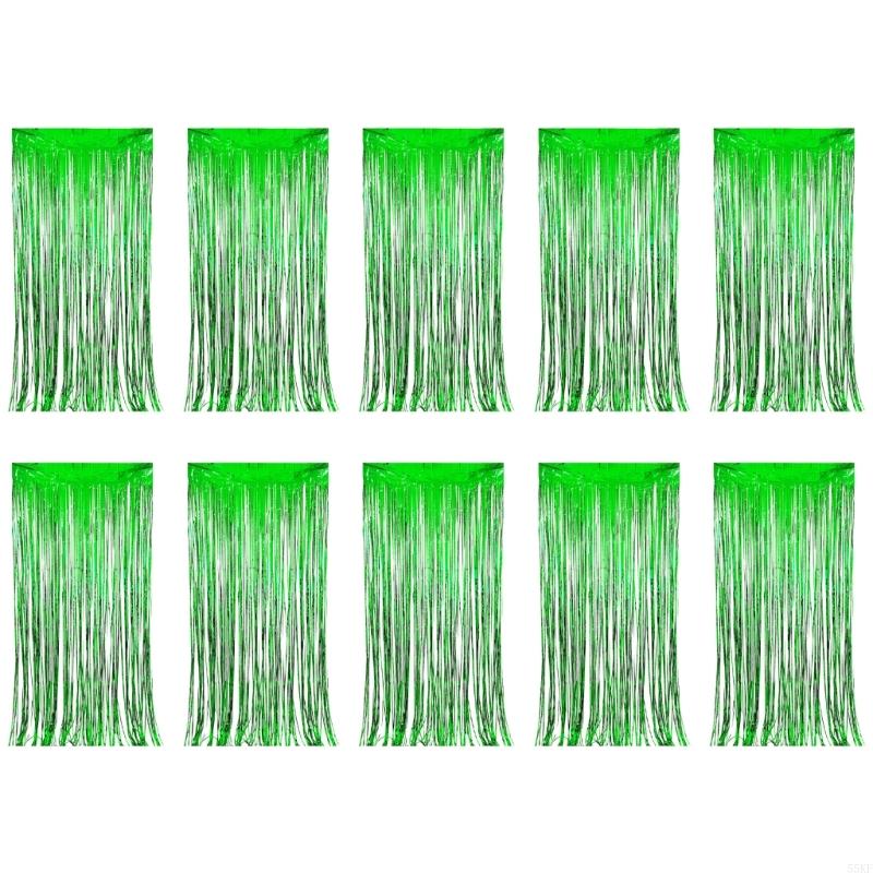 Shimmering Metal Party Streamers Tassels Background For Family Gatherings 55KF
