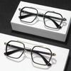 Portable Blue Ray Blocking Anti-Blue Light Glasses Eye Protection Metal Computer Goggles Ultralight Square Eyeglasses Men Women