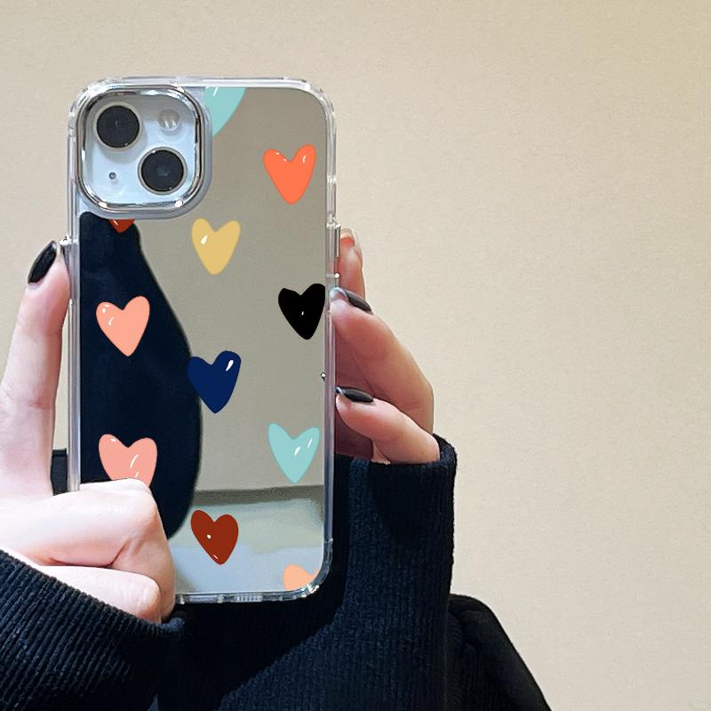 

Чехлы для мобильных телефонов iPhone 11 13 XR 15 Pro Max 12 14 Pro Max Чехол iPhone 16 XS Max Зеркальный защитный чехол Зеркальный Изысканный мультяшный водонепроницаемый iPhone 16 Plus