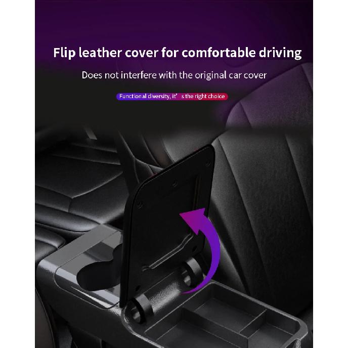 Car Center Console Armrest Pad Heightening Pad with Cup Holder Portable Car Armrest Cushion Car Universal