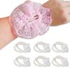 10 Stück Handgelenk DIY Dekor Hochzeit Perlen-Armband Elastisches Blumenarmband Handgelenk-Band Braut