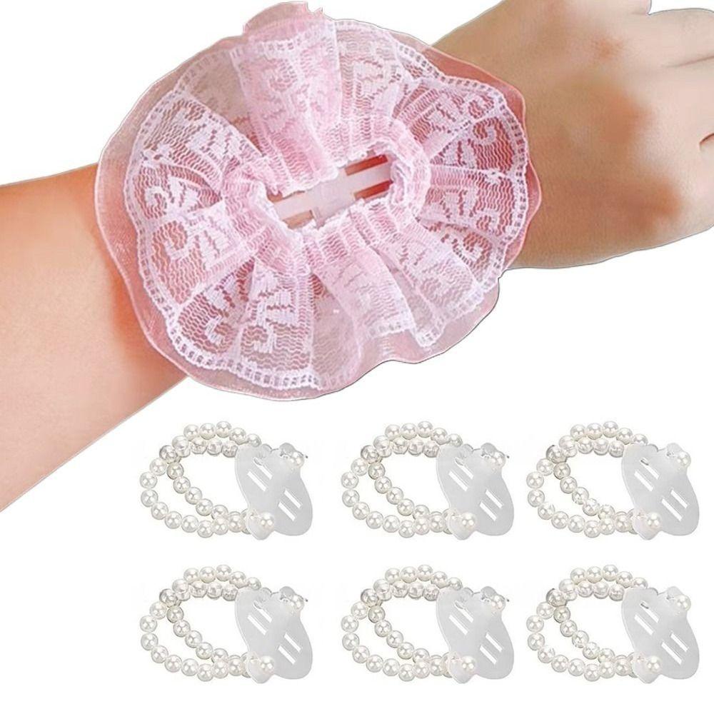 10 Stück Handgelenk DIY Dekor Hochzeit Perlen-Armband Dehnbares Korsagen-Armband Brautjungfer