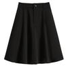 DIMANAF 2025 Spring Summer Women Plus Size New Skirts Vintage Elastic Solid Loose Pleated Skirts High Waist