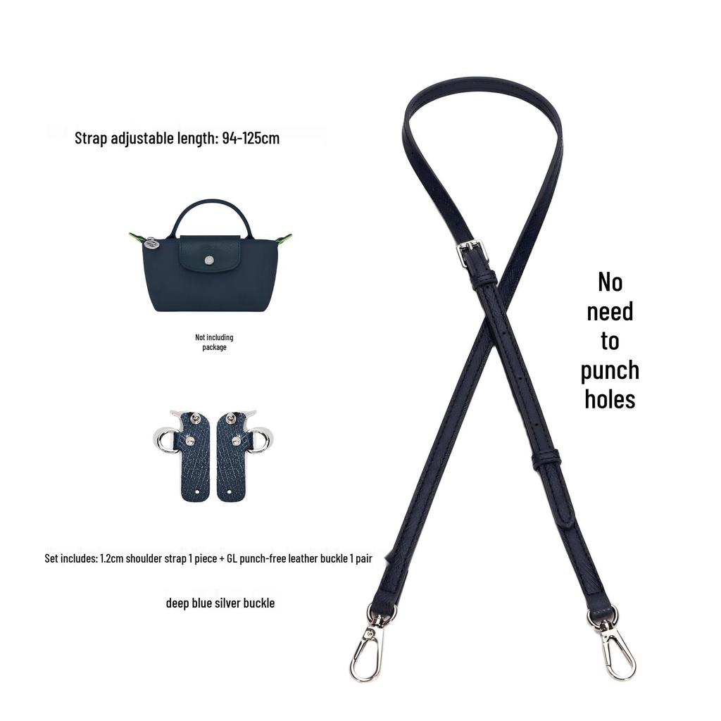 Longxiang Genuine Leather Mini Dumpling Crossbody Bag with Adjustable Shoulder Strap and Non-Slip Buckle