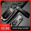Car Sticker Fahion Car Key Case Cover Fob For Mercedes Benz A B C E S Class W204 W205 W212 W213 W176 GLC CLE CLA GLB GLC GLS AMG