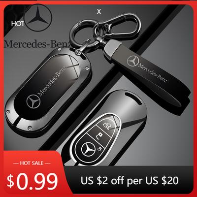 Car Sticker Fahion Car Key Case Cover Fob For Mercedes Benz A B C E S Class W204 W205 W212 W213 W176 GLC CLE CLA GLB GLC GLS AMG