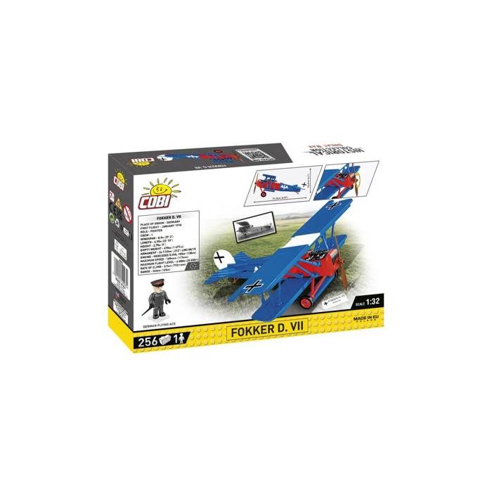 Maquette de construction - COBI - Fokker D. VII - 256 éléments - Bleu - 1:32