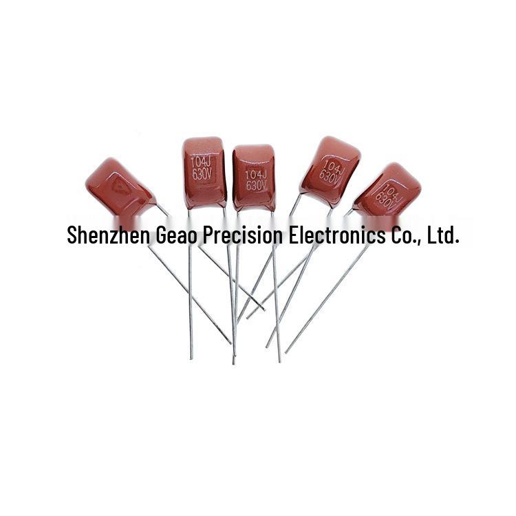 Polypropylene Film Capacitor 104J 0.1uF 630V 5% Tolerance, 5mm Lead Spacing CBB22
