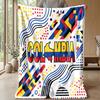 Colombia Football Printed Flannel Blanket Skin Friendly Warm Decorative Throw for Indoor Couch Bed Daily Use