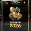 Self Adhesive Festival Party Sticker 2026 New Year Electrostatic Glass Sticker  Window Decoration