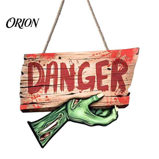Striking Halloween Visual Effects Decoration Hanging Sign, Festive Party Wooden Decorative Plaque, Easy Modern Room Decorations Hang Decor for Indoor