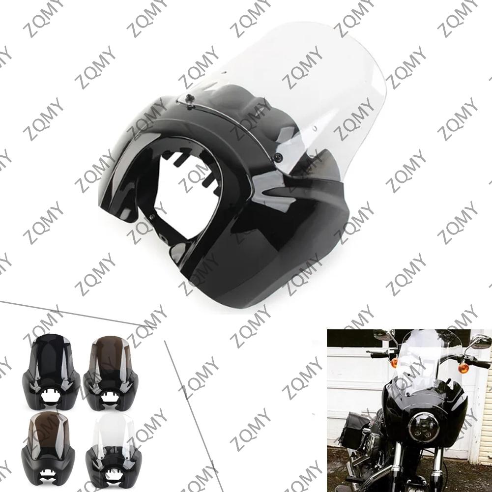 Motorcycle Fairing w/ 15'' Windshield Windscreen For Harley Davidson HD Dyna Wide Glide Fat Bob