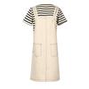 Faux Two-Piece Patchwork Short-Sleeve Casual Dress