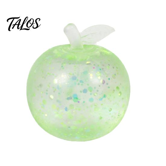 Stress Relief Toys for Adults Kids Maltose Glitter Apple Squeeze Ball, Soft TPR Slow Rising Fidget Creative Birthday Gifts Girls Toy Anxiety