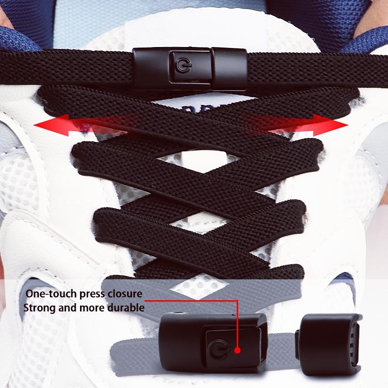 Elastic Laces Sneakers Tennis No Tie Shoe laces Lock Shoelaces without ties Kids Adult Flat Shoelace Shoes Accessories 2Pair