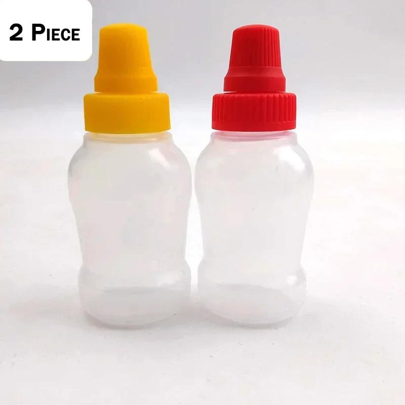 Japanese Style 1-7 PCS Mini Ketchup Bottle Mini Condiment Dispenser Honey Mustard Squeeze Sauce Container for Office BBQ Salad