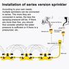 Automatic Garden Sprinkler 360-Degree Rotating Water Sprinkler 3-Arm Adjustable Sprinkler Garden Hose Attachment for Yard Lawn Irrigation
