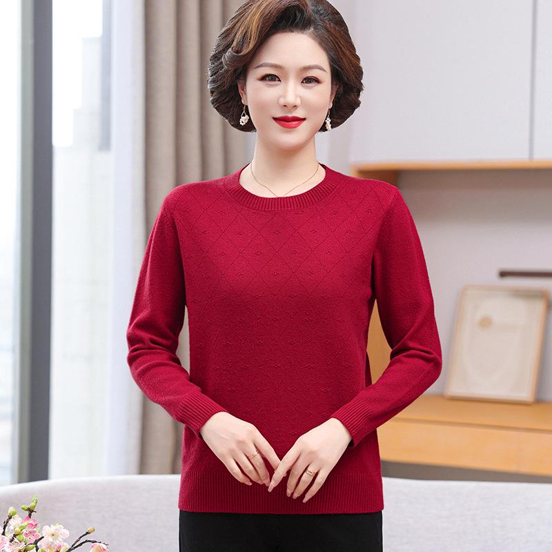 

Versatile Women s High-End Korean Wool Knit Top for Autumn/Winter L (for 105-120 jin) красный