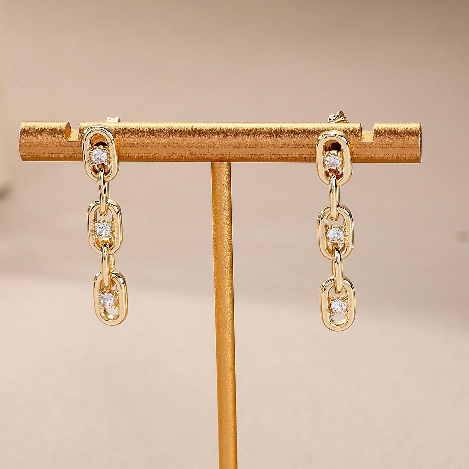 European Niche Luxury Zirconia Earrings - Trendy Design Statement Jewelry.