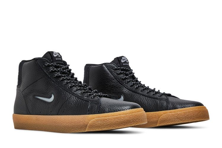 Мужские кроссовки Nike Zoom Blazer Mid Premium SB Черный Жевательная резинка Камень Черный/Черный/Жевательная резинка Светло-коричневый/Белый