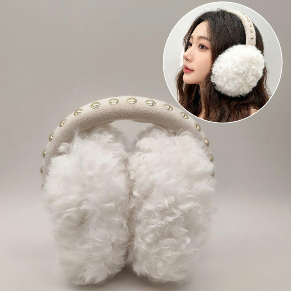 Cold Protection Foldable Earmuffs Thickened Soft Plush Earflaps  For Women Men Outdoor