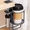 Support de table métallique pratique pour tasses et porte-sacs pour bouteilles d'eau, écouteurs au bureau, chambre d'étudiant