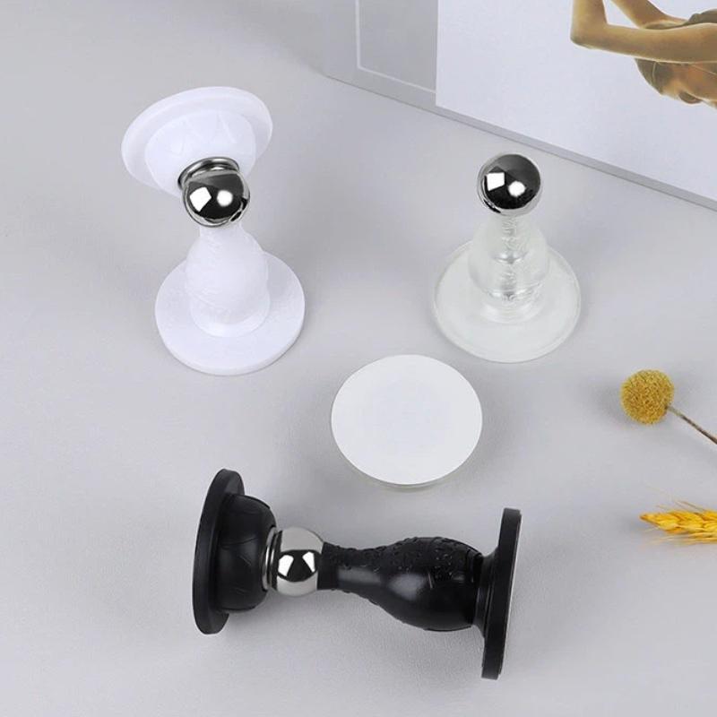 Magnetic Pvc Door Stopper No Drilling Strong Suction Protects Doors For Home Bedroom Office Bathroom