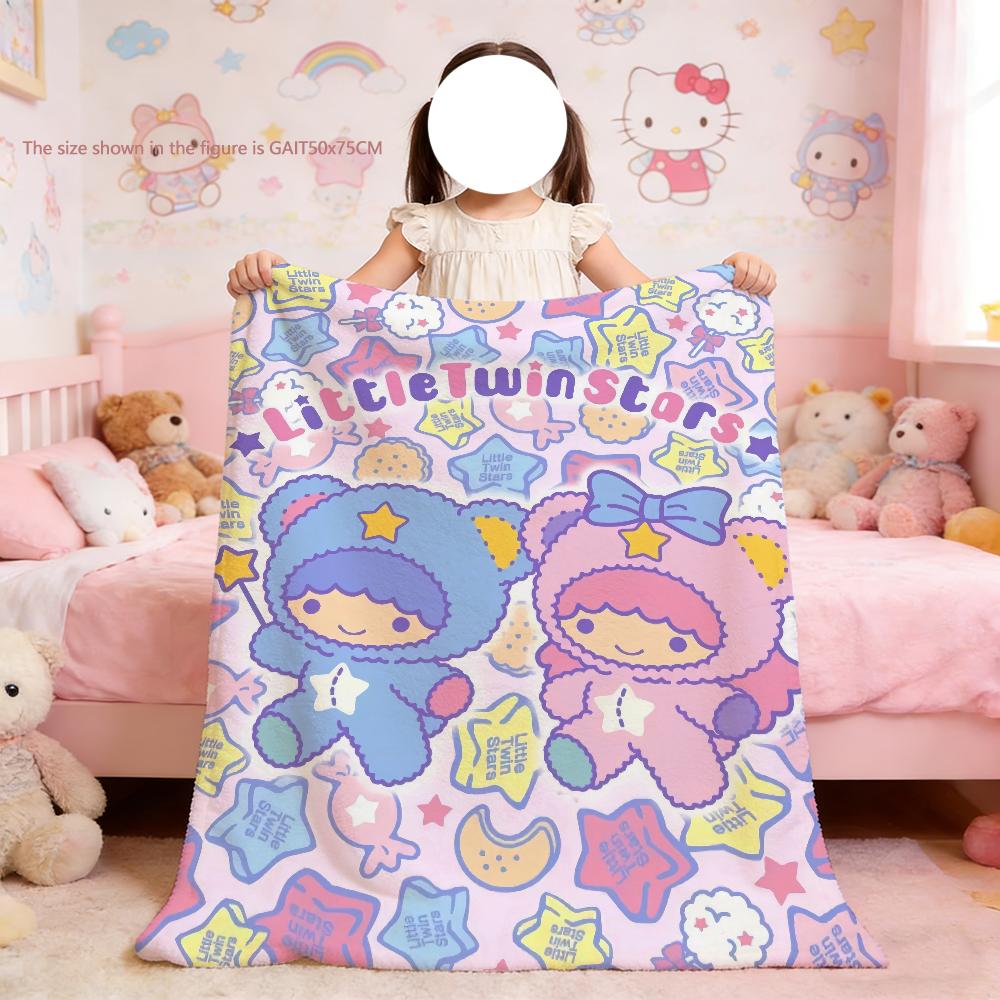 

Cute Cartoon Little T-Twin Stars Blanket For Soft Throw Blanket for Picnic Bed Sofa Home Bedroom Cozy Warm Comfortable 75x90cm