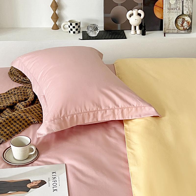 Five-Star Hotel Quality 100% Xinjiang Long-Staple Cotton Solid Color Pillowcase Set (Pair)