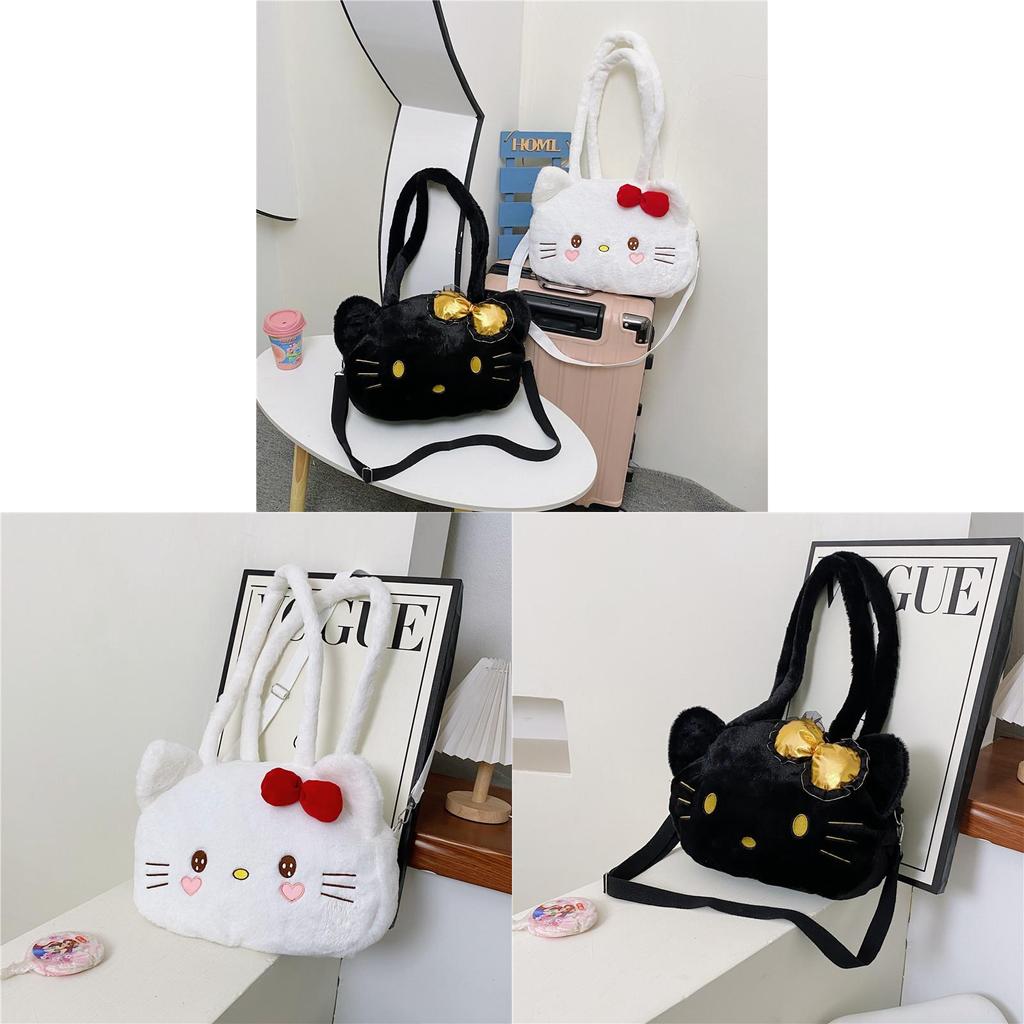 Plush Tote Bag With Zipper Closure For Daily Casual Wear