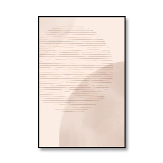 

Абстрактная круглая линия постер, современная картина на холсте середины века в стиле бохо, геометрическая Настенная картина с принтом, картина для гостиной, домашний декор 21*30cm