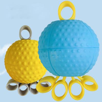 Handgriff-Krafttrainer-Ball mit elastischem Silikon-Fingerbett, langsamer Rückprall, rutschfestes Hand-Rehabilitationstraining, Finger-Stretching-Übung