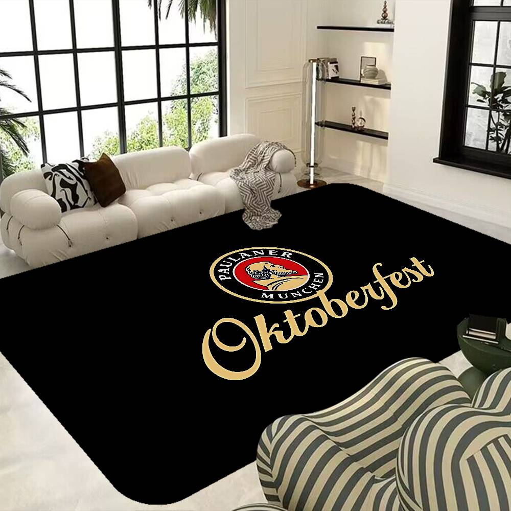 German Beer Paulaners Floor Mat Non-Slip Laundry Room Mat Laundry Decor Balcony Child Living Room Bedside Mats