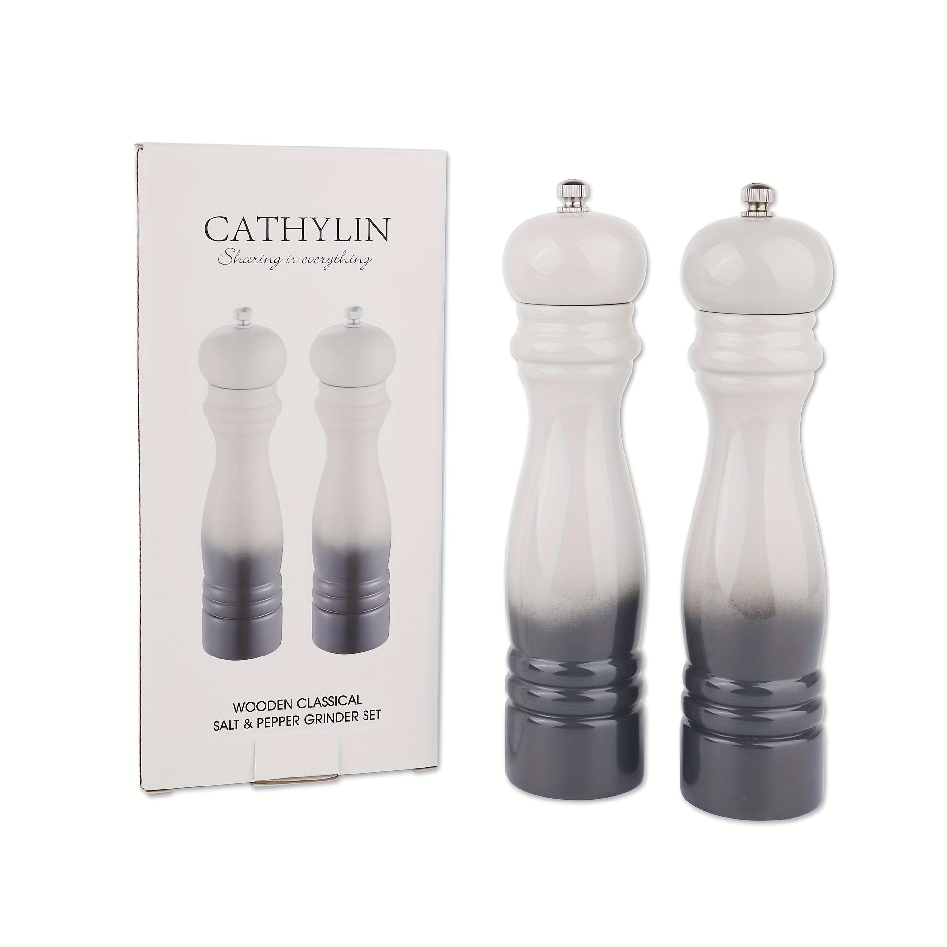 

2pcs Pepper Grinder Set, Macaron Pink Gradient Design