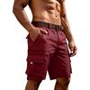 Herren Cargo-Shorts Lockerer Schnitt Mehrere Taschen Sommer-Shorts Lässige Arbeits-Shorts mit verstellbarem Bund für Outdoor-Aktivitäten