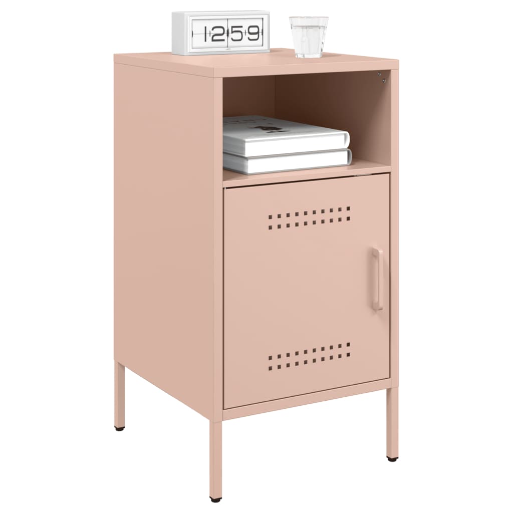 Nightstands 2 Pcs. Pink 36 X 39 X 68 Cm Steel